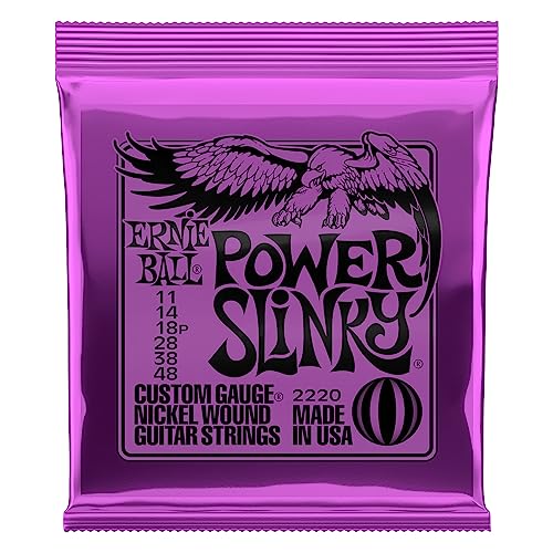 Ernie Ball, Power Slinky Nickel Wound, Corde Per Chitarra Elettrica Con Avvolgimento In Nichel, Diametro 11-48