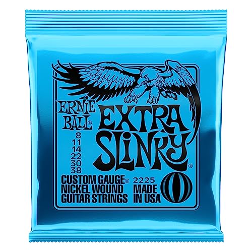 Ernie Ball, Extra Slinky Nickel Wound, Corde Per Chitarra Elettrica, Diametro 8-38