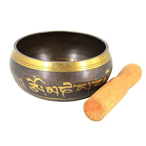 Yunvjig Ciotola Tibetana Buddista Nepalese Musica Canto Chakra Terapia Campane Yoga Guarigione Campane Chakra Tibetane,9.5Cm