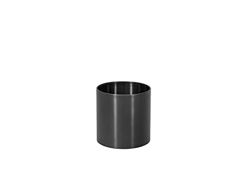 Europalms Steelecht-30 Nova, Vaso In Acciaio Inox, Antracite, Diametro 30 Cm, Vaso Rotondo In Acciaio Inox Dal Design Classico