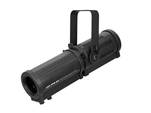 Eurolite Led Pfe-60 Ww Profile Spot 9-25° | Proiettore Di Profilo, 60 W Led, Zoom Manuale, Diaframma, Cri>90