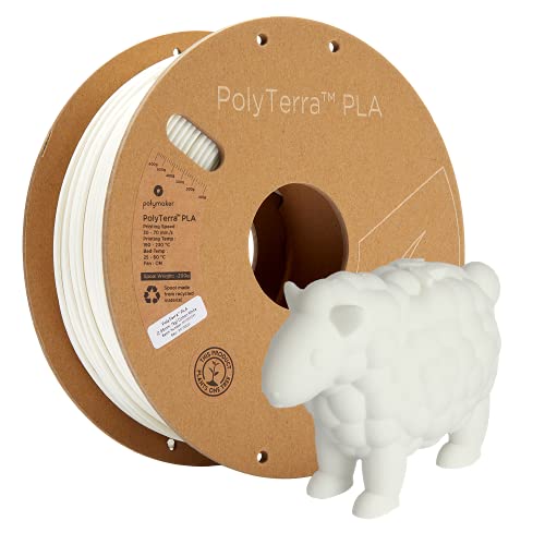 Polymaker 70823 Polyterra Pla Filament Pla 2.85Mm 1000G Bianco (Matt) 1 Pezzo