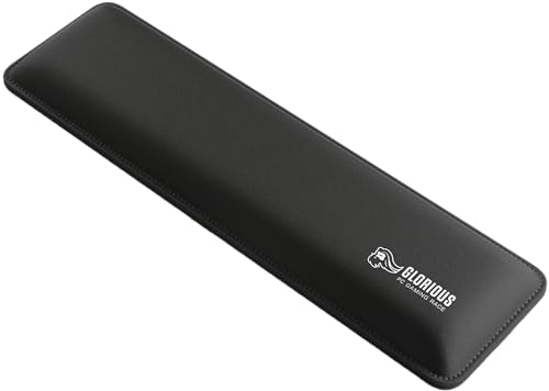Glorious Gaming Padded Keyboard Wrist Rest (Tkl, Spessore 25 Mm) - Bordi Cuciti Anti Logoramento, Superficie Liscia, Base Gomma Antiscivolo, Compattez