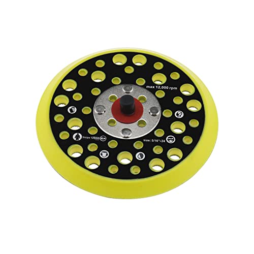 Sg Store 125 Mm 5 Pollici Pad Di Supporto Compatibile Con Mirka Ceros/Deros 44 Fori 5/16 Filettatura Attacco Levigatrice Gancio E Anello Supporto Pad 