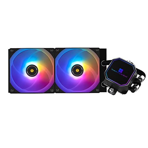 Thermalright - Refrigeratore Ad Acqua Frozen Prism 240, Argb Cpu, Con Due Ventole Pwm, Velocità Di Rotazione Pompa 3300 Rpm, Cuscinetto S-Fdb, Per Amd