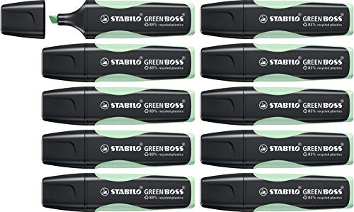 Evidenziatore Ecosostenibile - Stabilo Green Boss Pastel - 83% Plastica Riciclata - Verde Menta