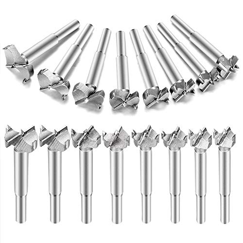 Aohoo Punte Forstner Per Legno, 16Pcs Set Di Punte Per Hss In Acciaio Legato Rivestito In Titanio Di Punte Per Metallo Hss Ideale Per Realizzare Fori
