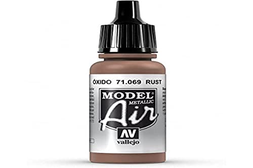 Vallejo Model Air-Colore Acrilico, Marrone (Metallic Rust), 17 Ml