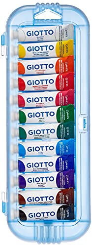Giotto Tempera Extra Fine, Astuccio Da 12 Tempere In Tubetto, Multicolore, 7.5 Ml (Confezione Da 12)