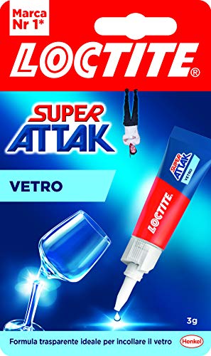 Loctite Super Attak Vetro, Colla Per Vetro Di Alta Qualità, Super Colla Istantanea Per Vetro, Colla Trasparente Facile Da Usare, Durevole E Riutilizza
