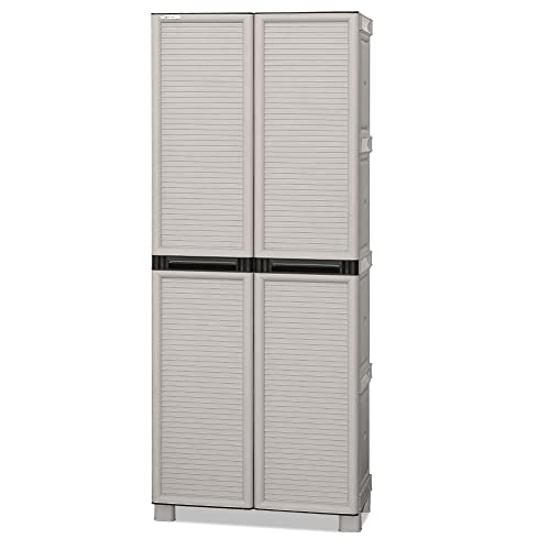 Outdoor Resin Cabinet Metal Hinges Width: 70 Cm Depth: 39 Cm Height: 172 Cm
