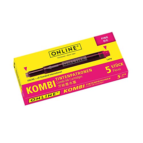 Online 17175/12 1717175/12-Cartucce Di Inchiostro Combinate, 1 Confezione Da 5 Pezzi, Colore: Rosa