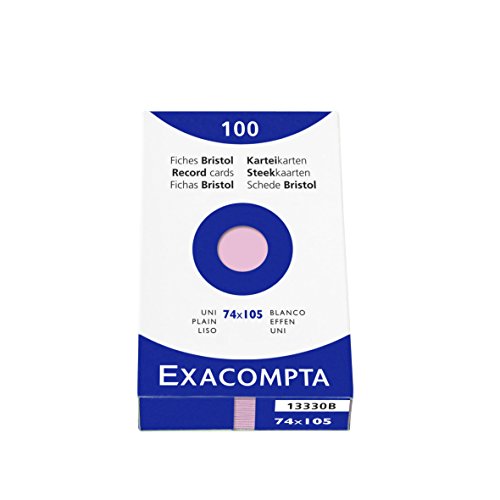 Exacompta 13330B Cartoncini Bristol, 7X10 Cm, Rosa