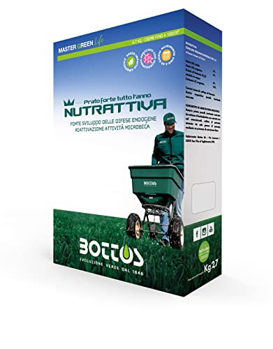 Bottos, Concime Granulare Naturale Nutrattiva,Adatto Tutto L'Anno Per Lo Sviluppo Delle Difese Del Prato (2,7 Kg)
