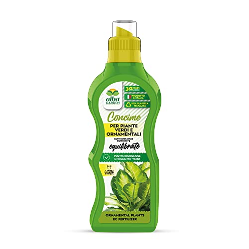 Albagarden Concime Piante Verdi Liquido - Concime Universale Equilibrato E Fertilizzante Nutriente Fogliare Per Giardino, Orto, Terriccio, Prato E Pia