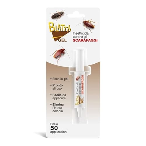 Virsus Gel Scarafaggi, Siringa Da 10Gr, Fino A 50 Applicazioni, Esca Per Blatte, Esca Insetticida Gel Pronto All'Uso, Insetticida Per Ambiente Domesti