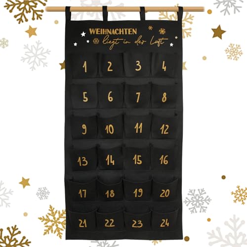 Bofunx Calendario Dell'Avvento Da Appendere Calendario Dell'Avvento In Tessuto Conto Alla Rovescia Natale Per Regalo Di Natale Decorazioni Natalizie