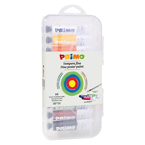 Primo- Kit Colori Tempere, Multicolore, 10 Tubetti Da 18 Ml, 8006919007446