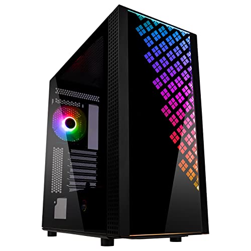 Caja Pc Semitorre E-Atx Dawn Rgb Tempered Glass Black Bitfenix