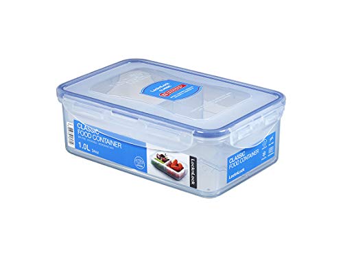 Lock & Lock Hpl817C Contenitore Salvafreschezza Lock&Lock Rettangolare Con 3 Contenitori Interni, 1L