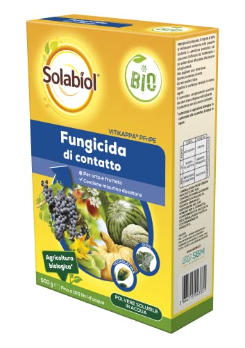 Solabiol Vitikappa Fungicida Biologico A Base Di Bicarbonato Di Potassio, Cura E Previene Oidio (Mal Bianco) E Ticchiolatura, 500G
