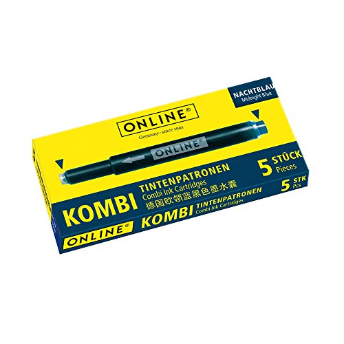Online 17056/12 17056/12-Cartucce Di Inchiostro Combinate, 1 Confezione Da 5 Pezzi, Colore: Blu Notte, Azul Oscuro, 5 Patronen