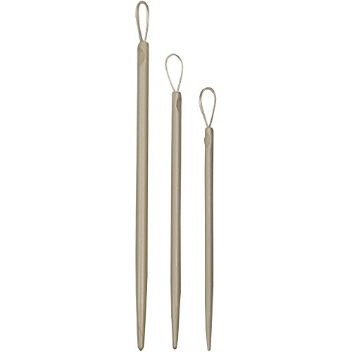 Aghi Per Filati Di Lana, Di Lunghezza 6+7+8,5 Cm, 3 Misure Assortite, Colore Grigio