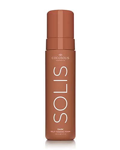 Cocosolis Solis Dark Autoabbronzante Per Viso E Corpo, Mousse Per Un'Abbronzatura Naturale E Di Lunga Durata, Con Dha Vegetale (200 Ml)