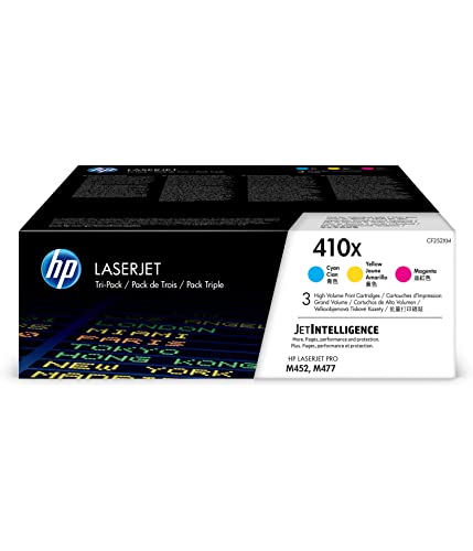 Hp 410X Cf252Xm, Multipack Da 3 Toner Originali Hp Da 5000 Pagine, Compatibile Con Le Stampanti Hp Laserjet Pro Mfp M377, M452, M477, Tricromia