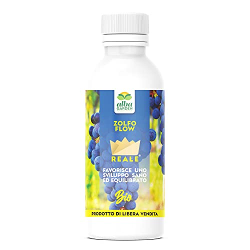 Albagarden - Zolfo Flow Concime Minerale Naturale Liquido, Biologico, Già Pronto Da Utilizzare Contro Oidio Mal Bianco Peronospora Ticchiolatura Per V