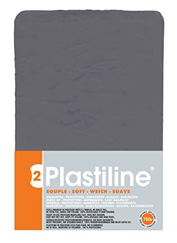 Plastilina 7750T - Panetto Di Plastilina- Pasta Modellabile, Alta Precisione - Modellare, Scolpire, Plasmare - Durezza 2 (Morbida) - 750G - Colore Gri