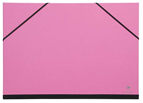 Clairefontaine 144806C - Cartella Portadisegni Chiusura Con Elastico 28X38 Cm, Fucsia