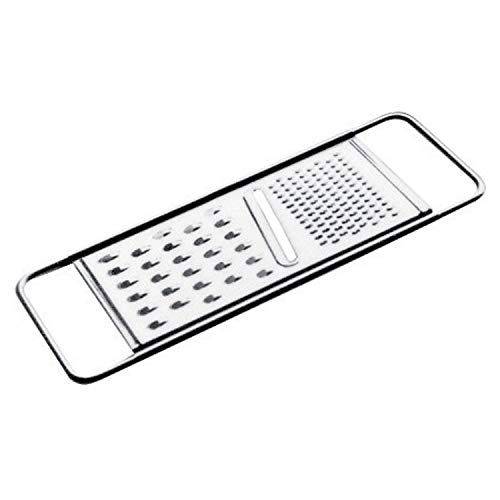 Piazza - Grattugia Formaggio Manuale In Acciaio Inox – 3 Lame Diverse 11 X 28Cm - Ideale Anche Per Verdure, Limone, Mela, Patate, Carote, Agrumi