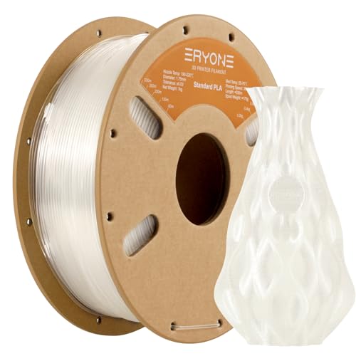 Filamento Eryone Pla 1,75 Mm, Filamento Pla Para Impresora 3D, 0,03 Mm, 1 Kg/Bobina, Transparente