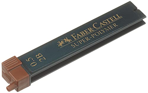 Faber-Castell 120502 - Piombo Fine Super Polymer, 0,5 Mm, Grado Di Durezza 2B, 12 Pezzi