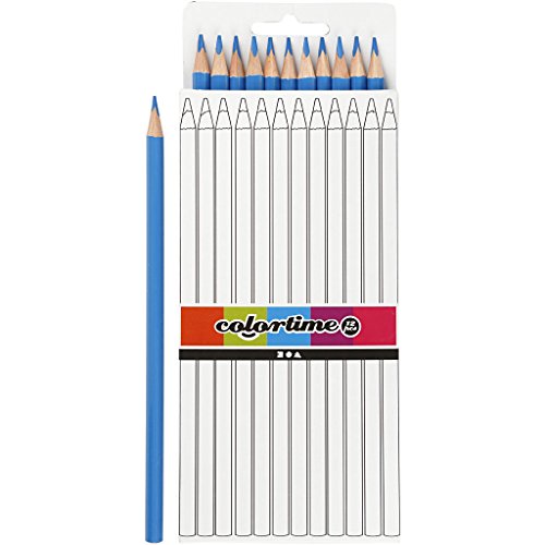 Colortime Matite Colorate, 17 Cm, Mina: 3 Mm, Luce Blu, Base, 12 Pezzi