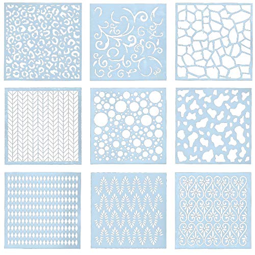 Stampini Mandala, 9 Pezzi Templates Mandala, Stencil Di Pittura Muro Riutilizzabile, Stencil Pittura In Plastica, Per Scrapbooking Disegno Tracciament
