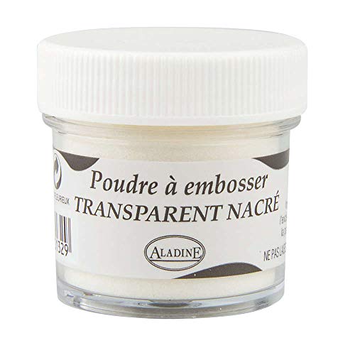 Aladine - Polvere Per Embosser Izink Opaline - Embossing - Effetto Volume 3D Per Scrapbooking E Carterie Creative - Scrap In Relief Colore Bianco Madr