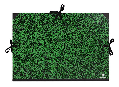 Clairefontaine 31100C - Cartella Da Disegno Annonay Chiusura A 3 Cordoni 26X33 Cm, Verde
