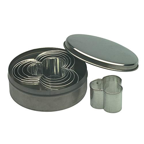 Piazza Set Da 6 Tagliabiscotti - Formine A Trifoglio - In Latta - Per Pasta, Torte, Biscotti, Pasticceria