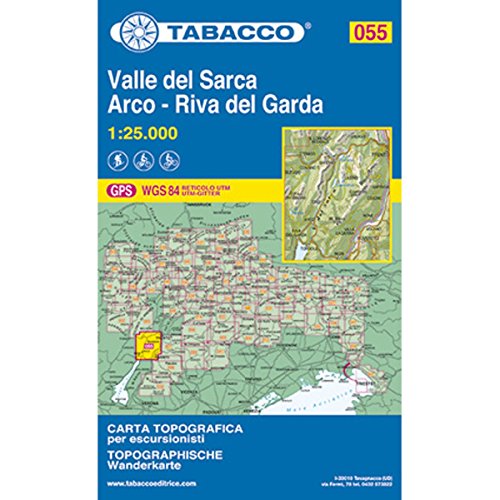 Tabacco Wandern 1 : 25 000 Var Sarca-Riva Del Garda [Lingua Inglese]: 055