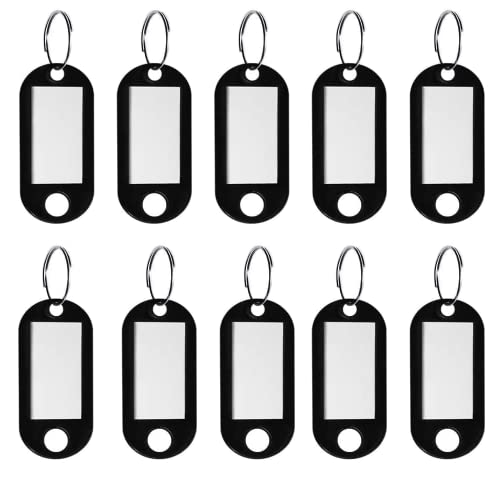 10 Pezzi Targhette Portachiavi, Plastica Portachiavi, Portachiavi In Girevole, Con Finestra Per Etichetta Ad Anello Diviso, Per Hotel, Scuole, Uffici,