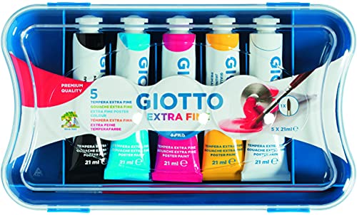 Giotto Tempera Extra Fine, In Tubetto Da 21 Ml, Ast. 5 Pz