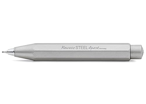 Kaweco Steel Sport Matita Meccanica 0,7 Mm Hb I In Acciaio Inox Matita Piombo Classico I Matita Meccanica Piombo 10,5 Cm I Matita Ricaricabile