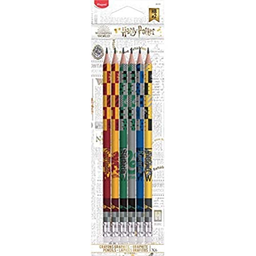 Maped – 6 Matite Grafite Black'Peps Harry Potter Hb Con Gomma – Matite Per Scrittura Harry Potter – Set Di 6 Matite Da Disegno