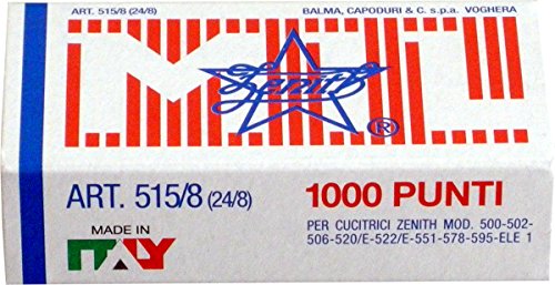 Zenith 515/8 Punti Metallici, 1 Confezione Da 1000 Pezzi