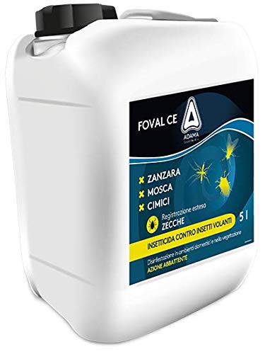 Adama Foval Ce Insetticida Mosche Zanzare Cimici Dei Letti Zecche 5 Lt