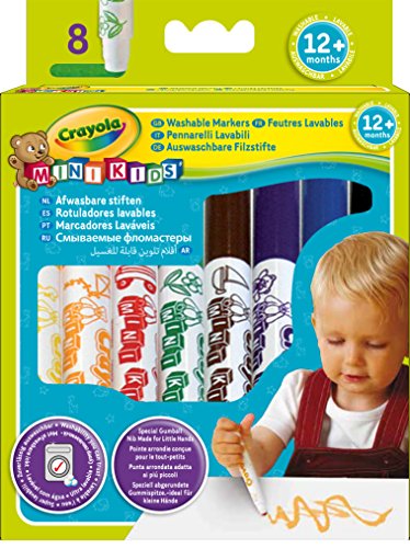 Crayola- Rotuladores Lavables Mini Kids 8 Ud, Multicolor (8324)