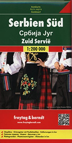 Serbia Sud 1:200.000: Wegenkaart 1:200 000