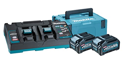 Kit Batterie 40Vmax 4.0Ah Xgt Bl4040X2 + Dc40Rb + Makpac Xgt Marca Makita